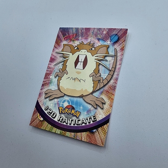 Pokemon 1999 TOPPS Raticate #20 Pink Logo TV Animation Edition Card - Picture 2 of 4